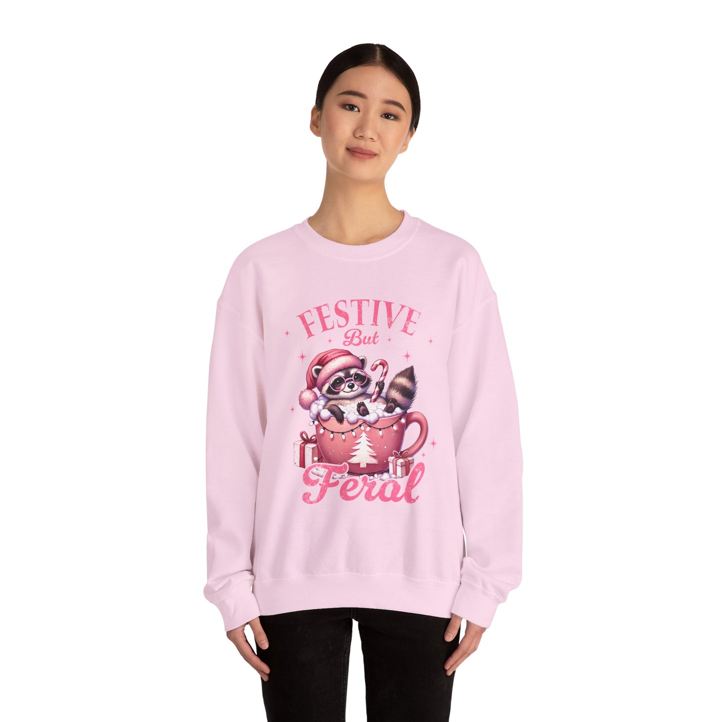 Christmas Feral Pink Sweatshirt