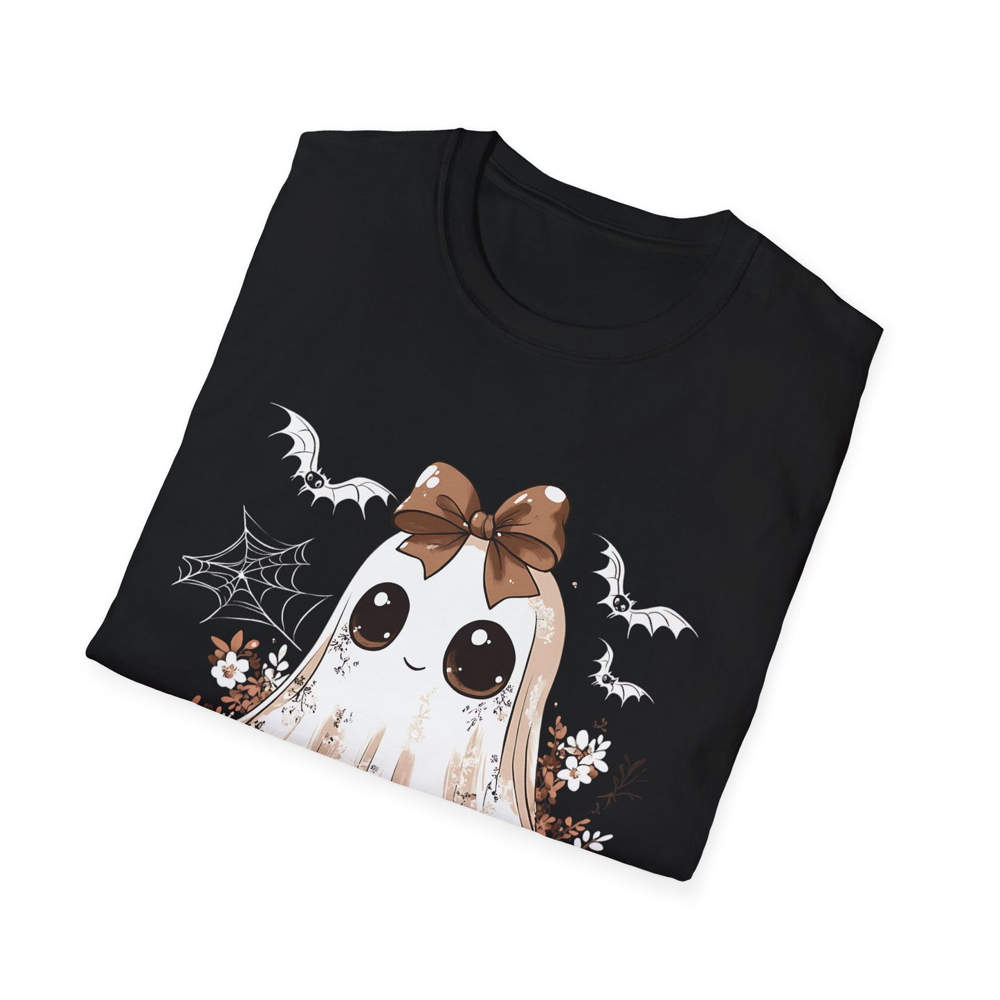 Adorable Ghost T-Shirt for Halloween Fun, Cute Ghost Tee, Unisex Halloween Shirt, Spooky Season Apparel, Kawaii Ghost Horror Shirt