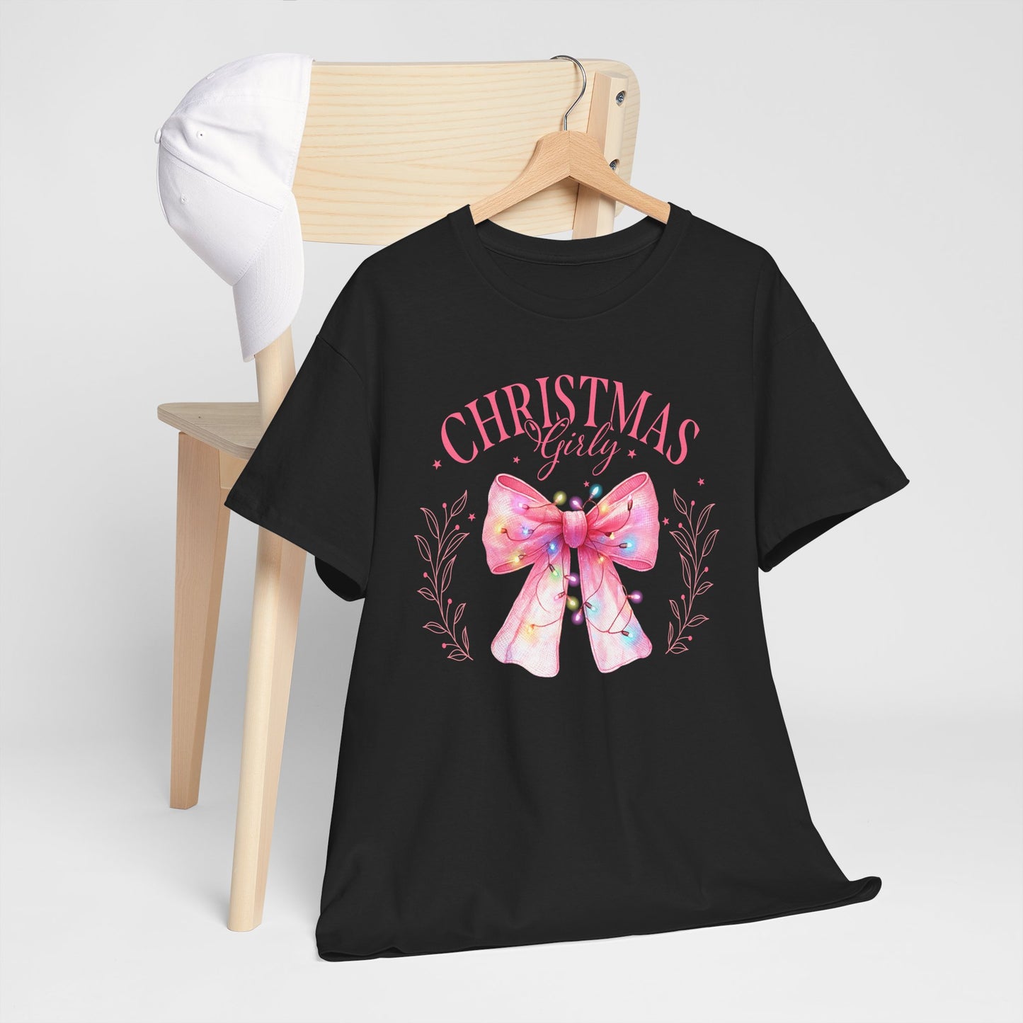 Pink Christmas Girly Tee