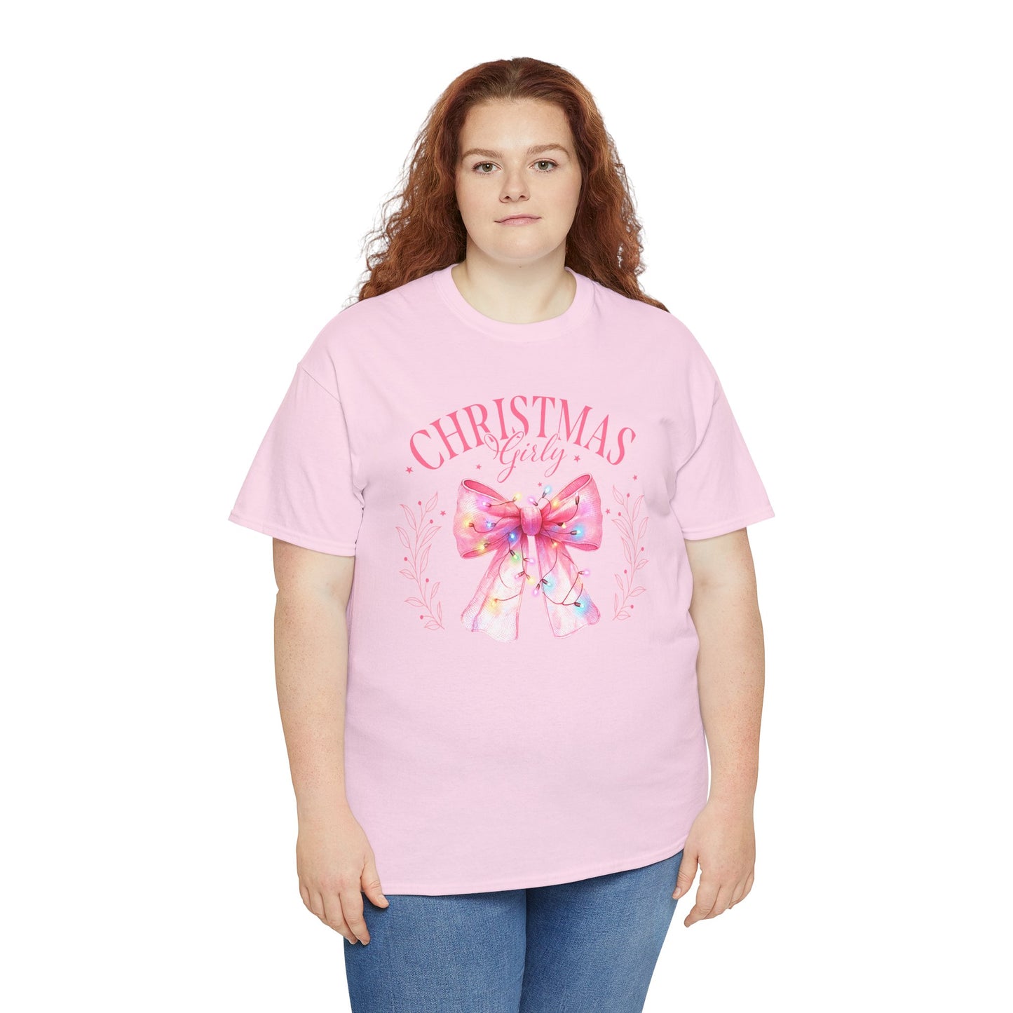 Pink Christmas Girly Tee