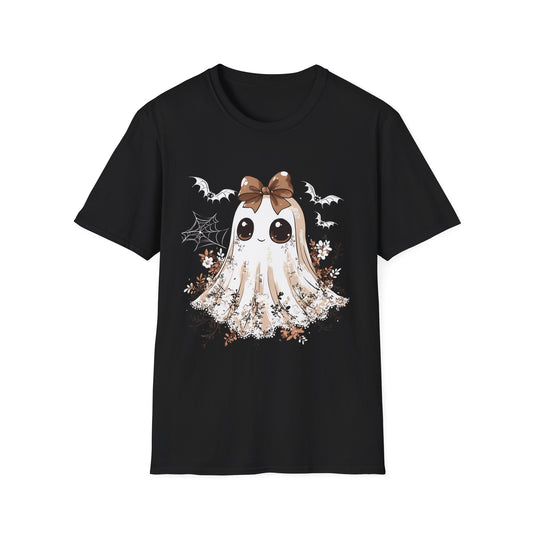 Adorable Ghost T-Shirt for Halloween Fun, Cute Ghost Tee, Unisex Halloween Shirt, Spooky Season Apparel, Kawaii Ghost Horror Shirt