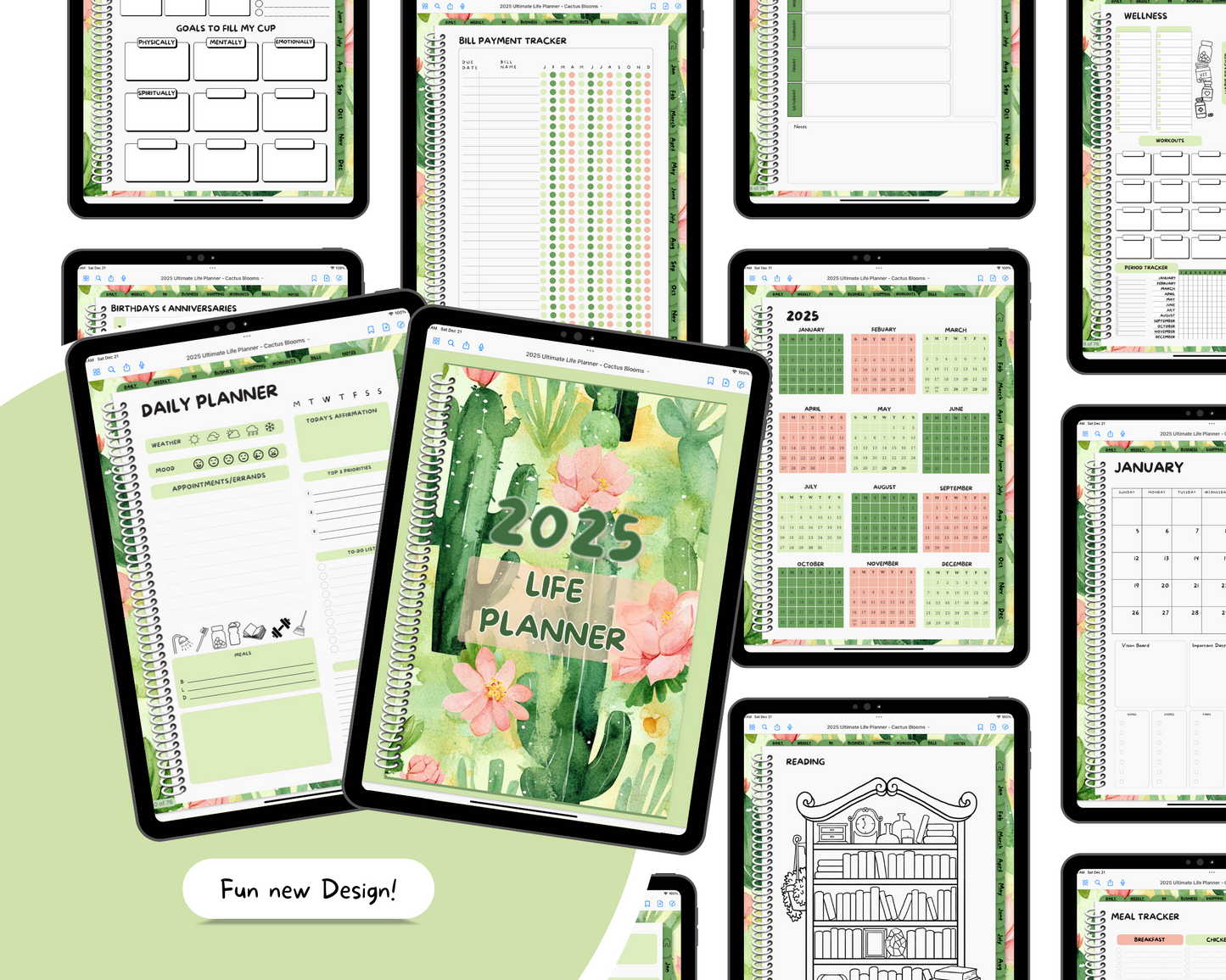 2025 Ultimate Life Planner ~ Cactus Blooms