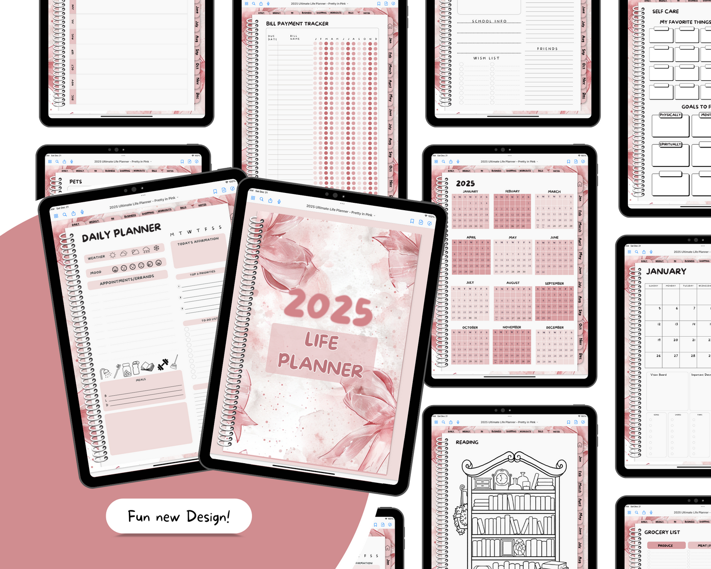 2025 Ultimate Life Planner ~ Pretty in Pink