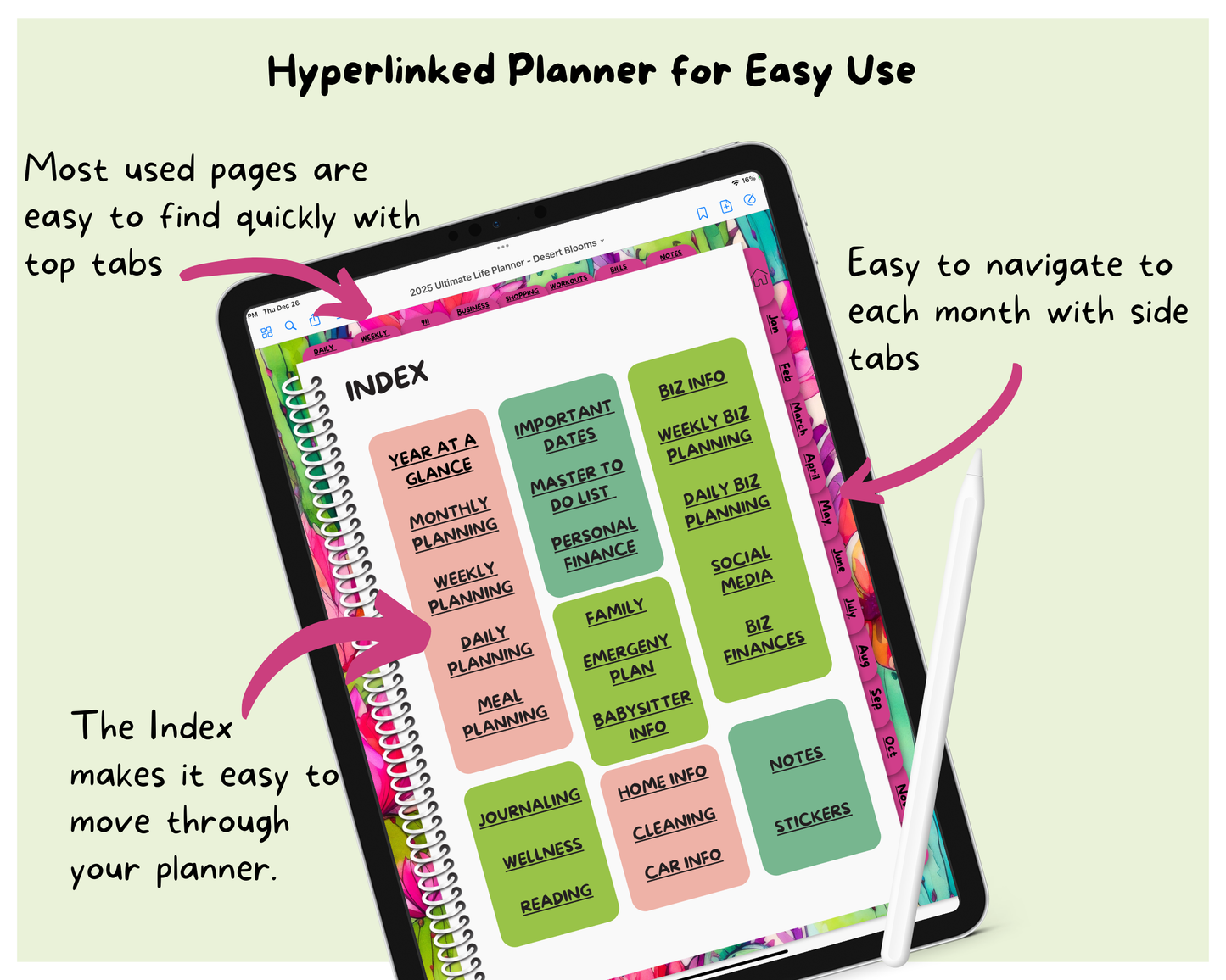 2025 Ultimate Life Planner ~ Desert Blooms