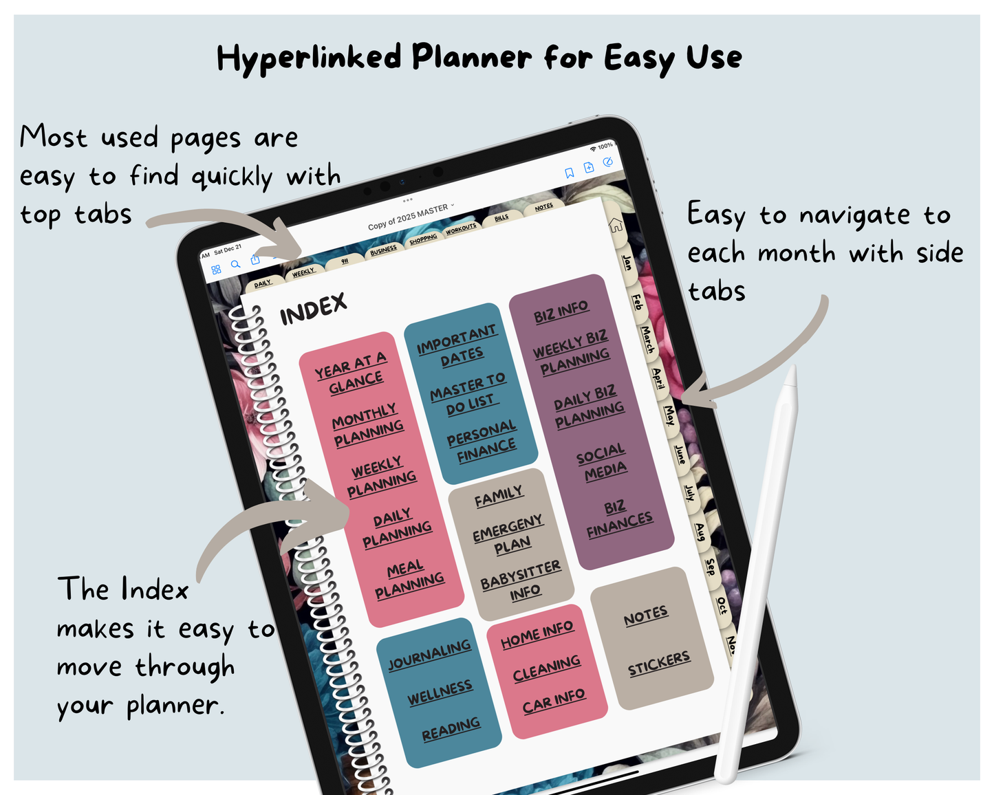 2025 Ultimate Life Planner ~ Midnight Gardens