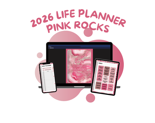 2026 Life Planner - Pink Rocks