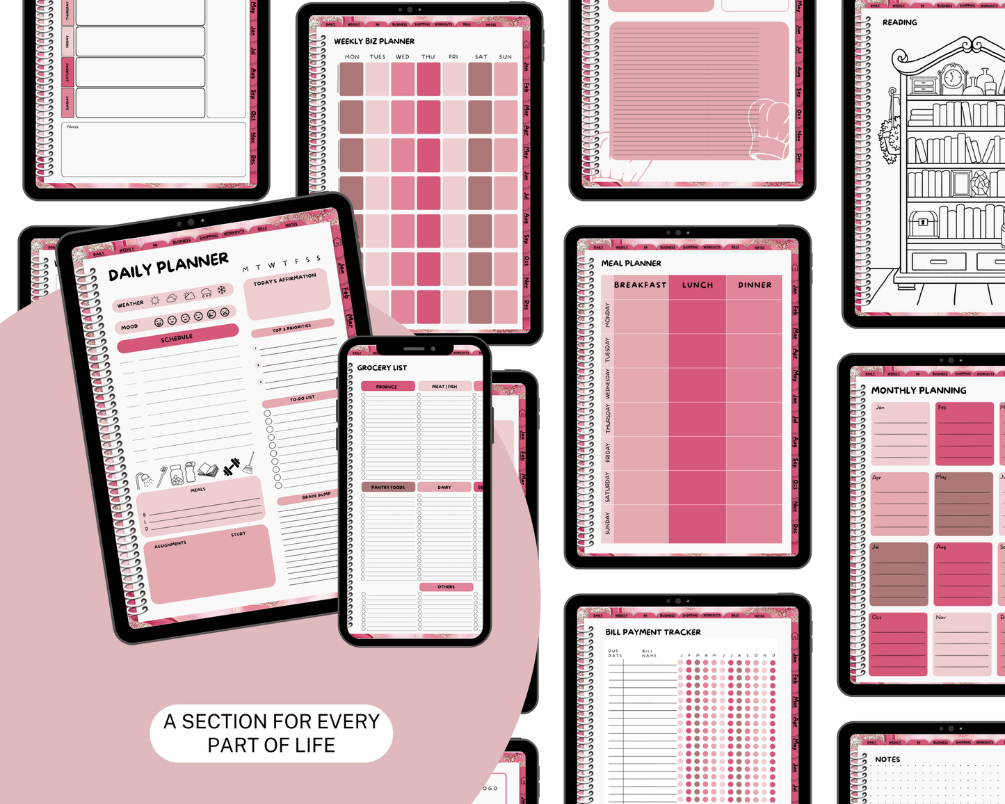 2026 Life Planner - Pink Rocks
