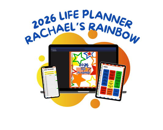 2026 Life Planner - Rachael's Rainbow