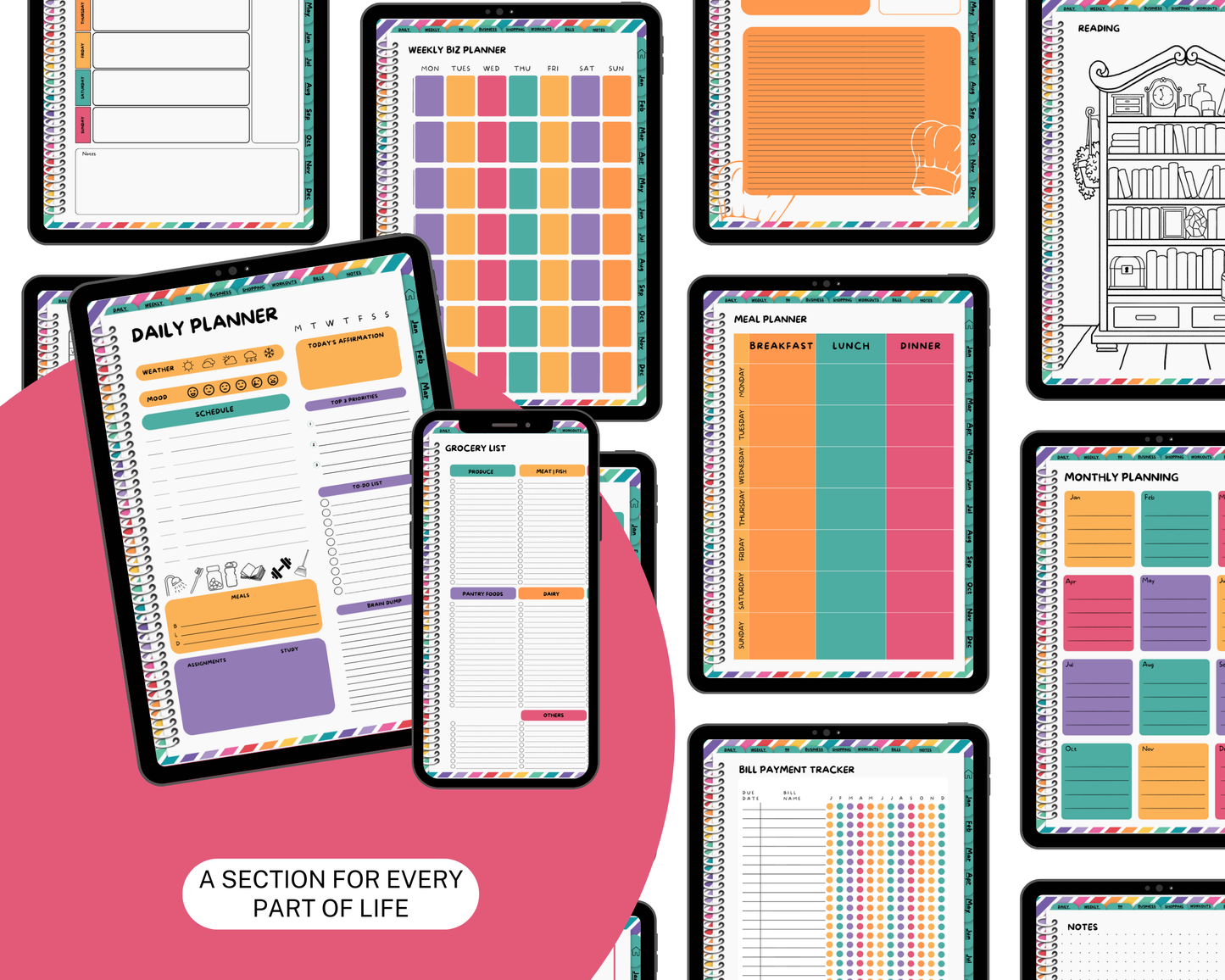 2026 Life Planner - Rainbows