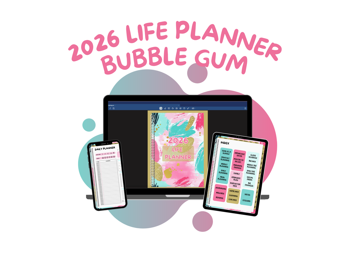 2026 Life Planner - Bubblegum