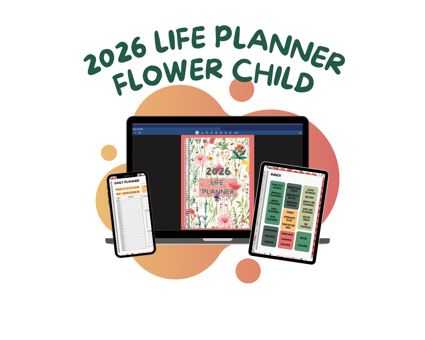 2026 Life Planner - Flower Child