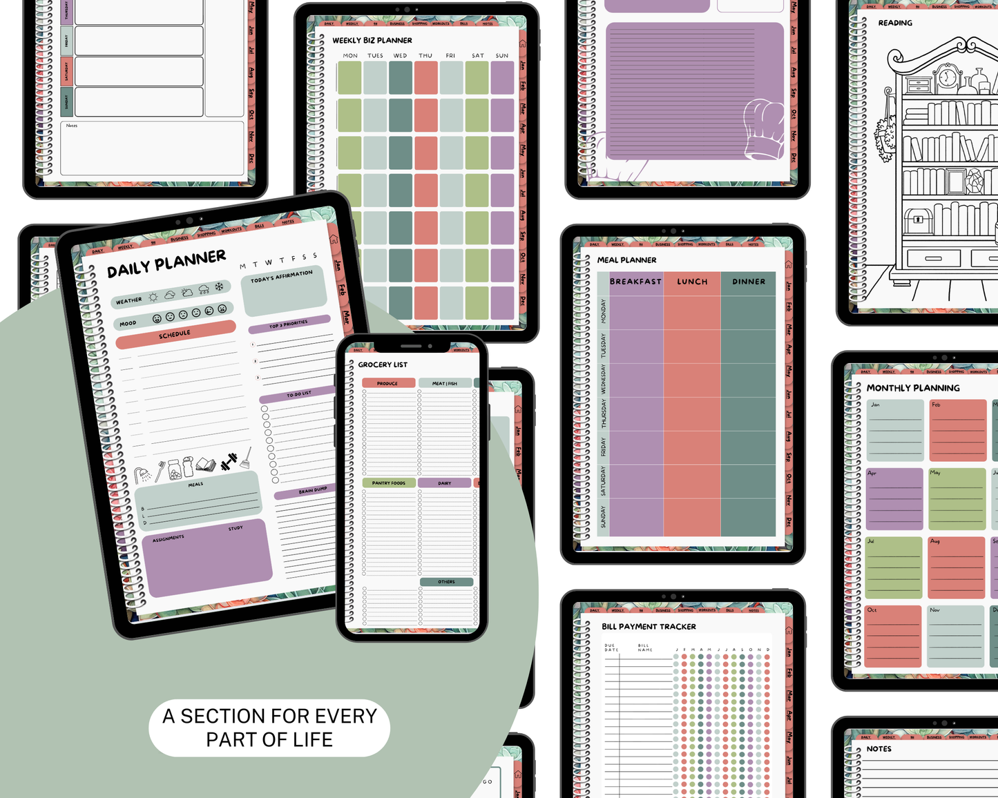 2026 Life Planner - Succulent Garden