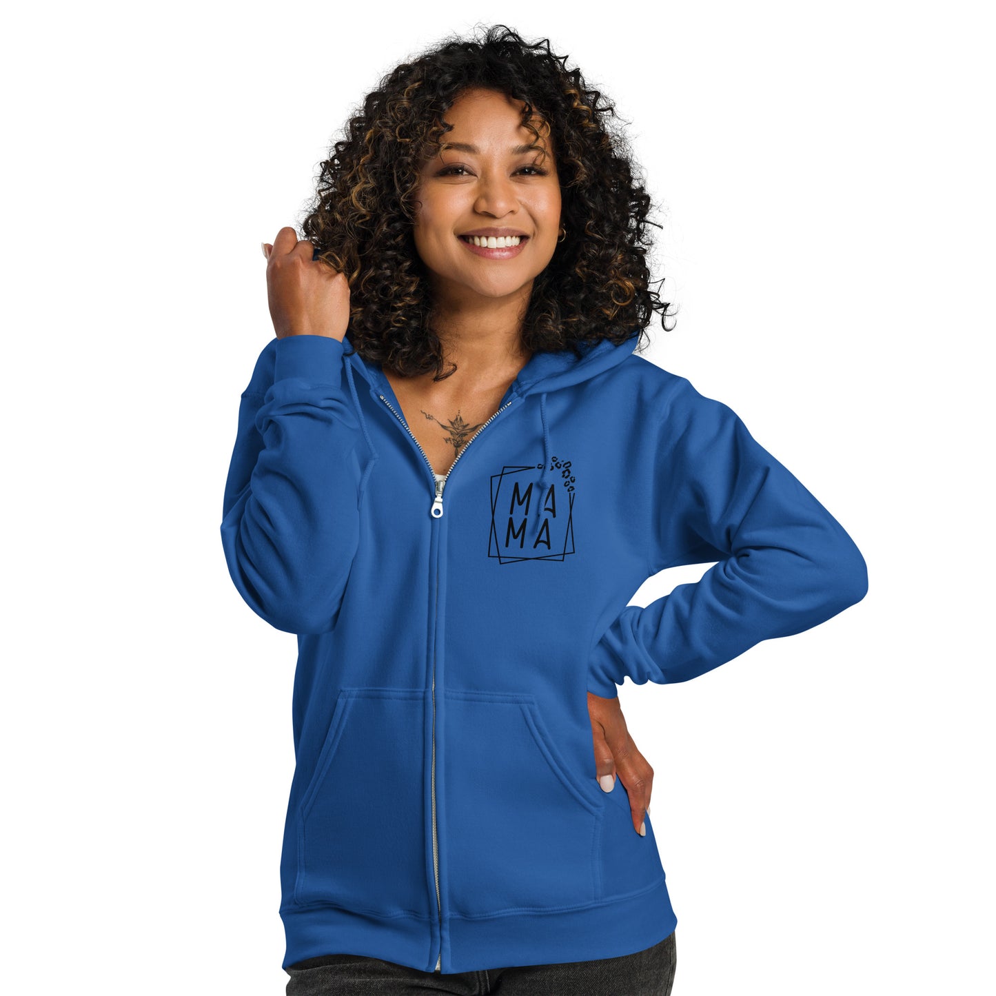 MAMA Unisex zip Hoodie