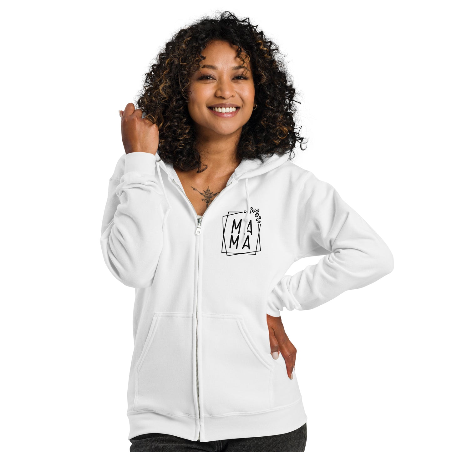 MAMA Unisex zip Hoodie