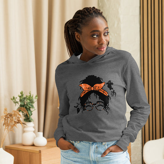 Halloween Mom Hooded Long-Sleeve Tee