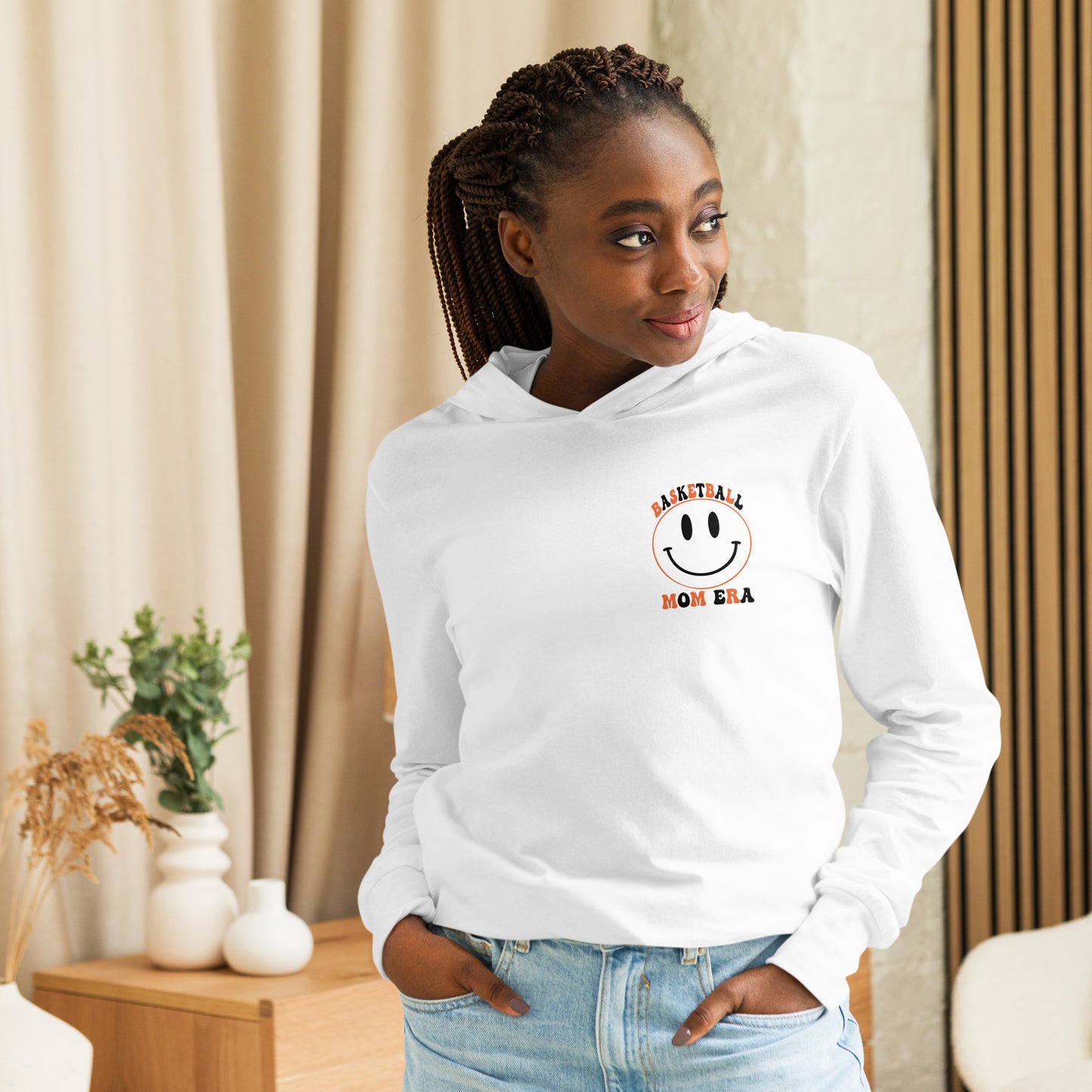 Basketball Mom Era Hooded Long-Sleeve Tee